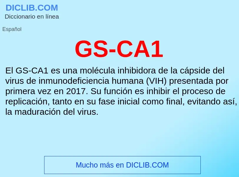 Wat is GS-CA1 - definition