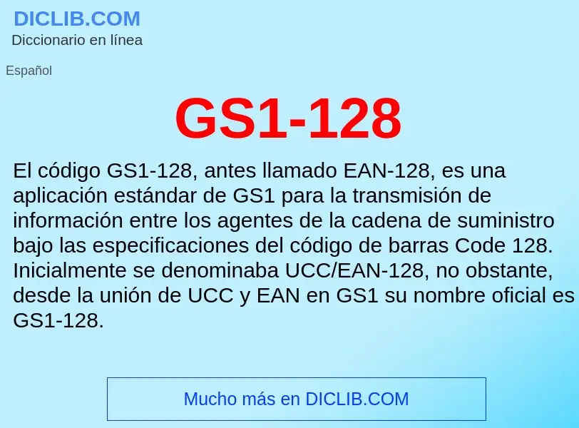 Che cos'è GS1-128 - definizione