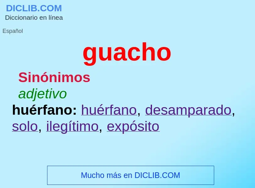 O que é guacho - definição, significado, conceito