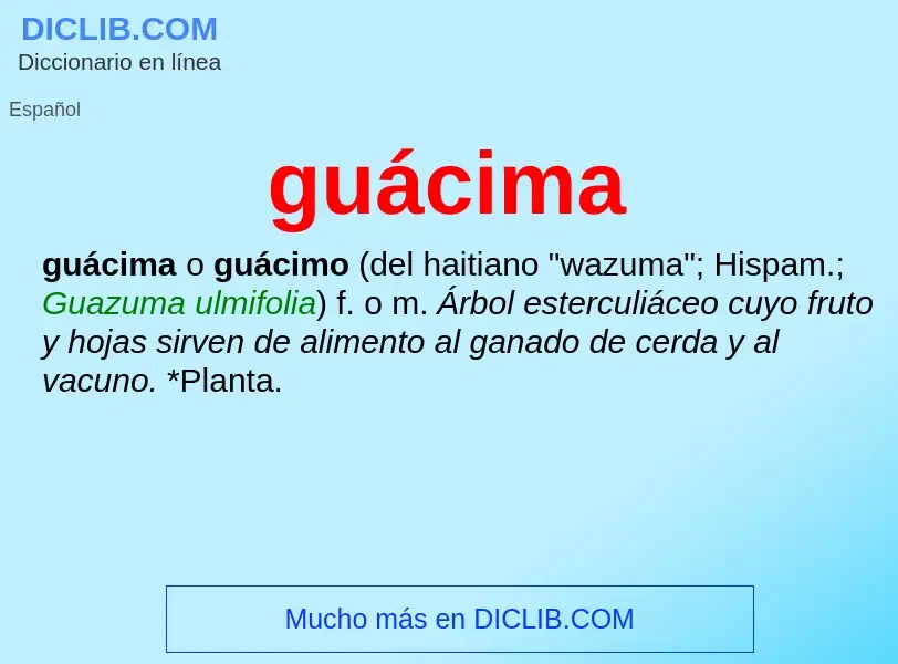 Wat is guácima - definition