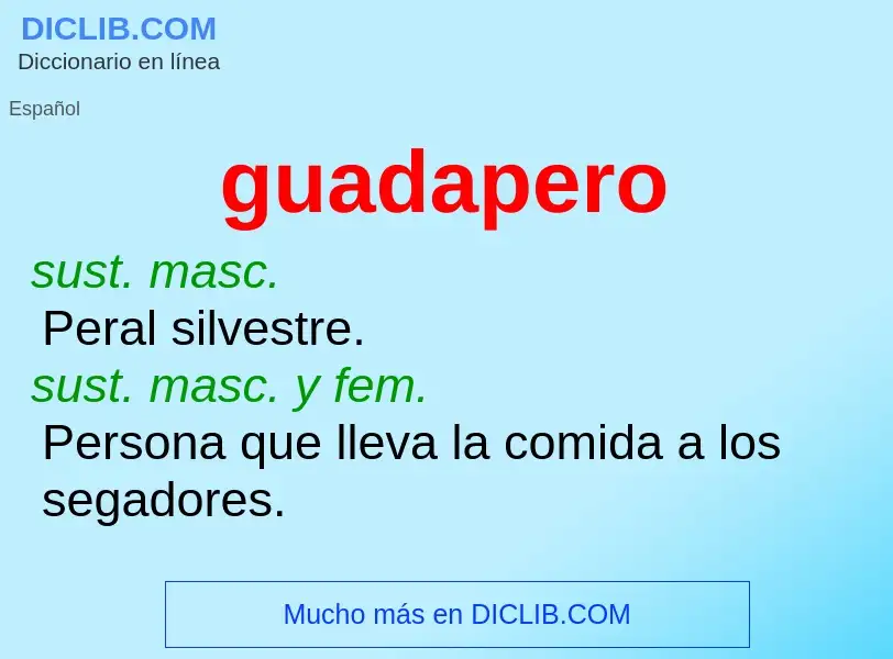 ¿Qué es guadapero? - significado y definición