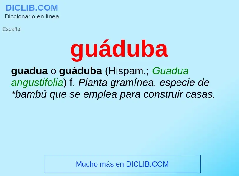 Wat is guáduba - definition