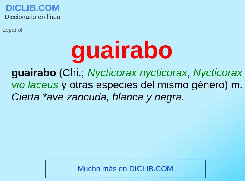 ¿Qué es guairabo? - significado y definición