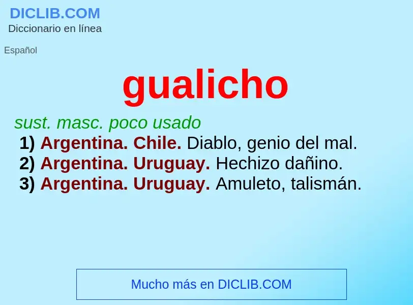 ¿Qué es gualicho? - significado y definición