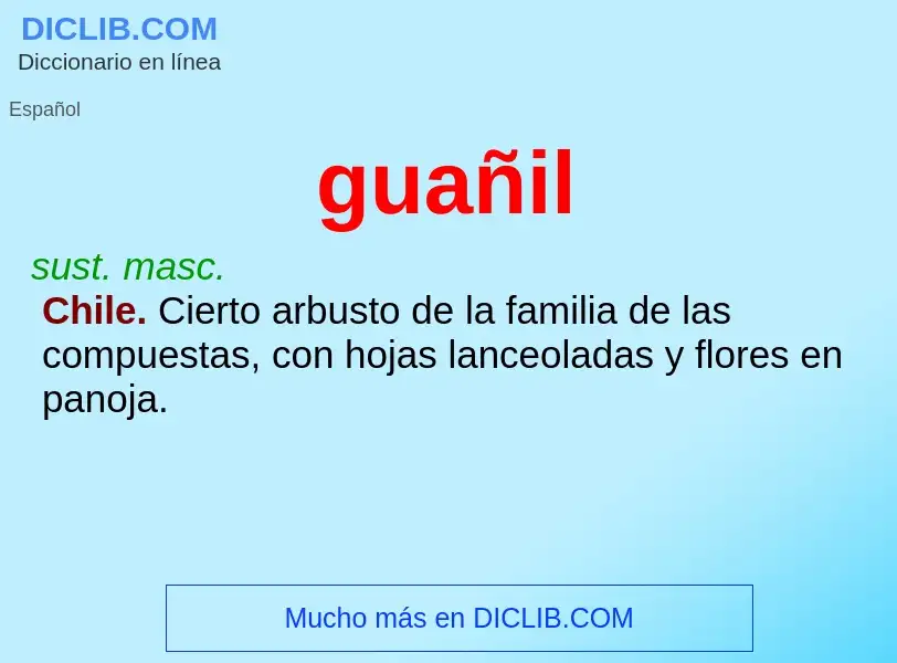 ¿Qué es guañil? - significado y definición