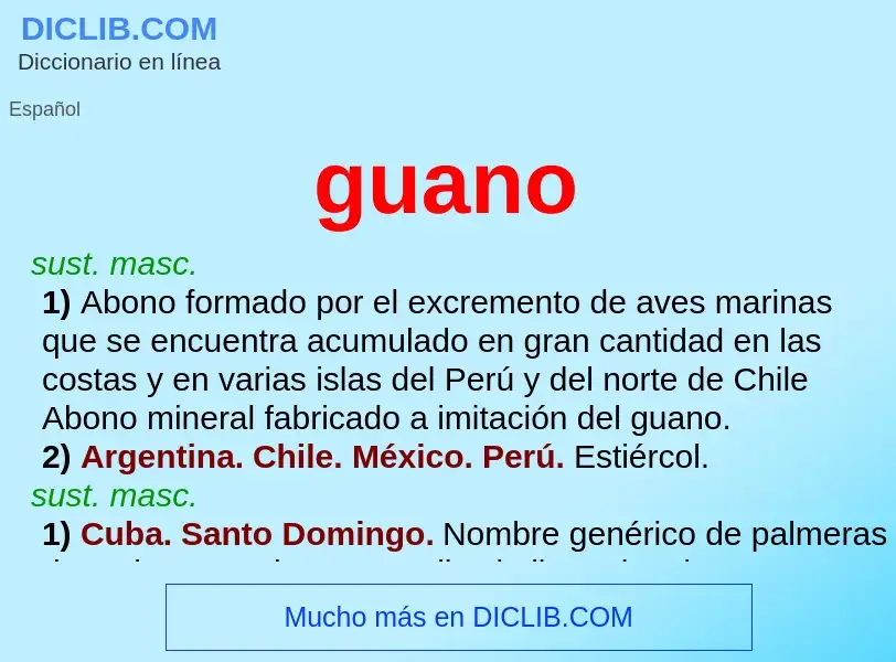 Wat is guano - definition