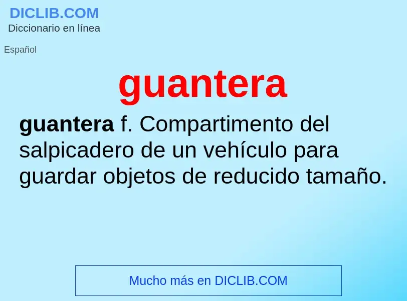 Wat is guantera - definition