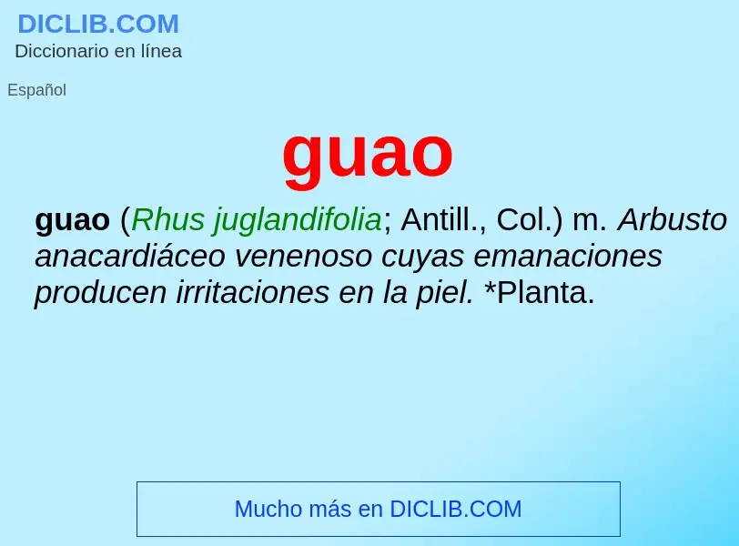 ¿Qué es guao? - significado y definición