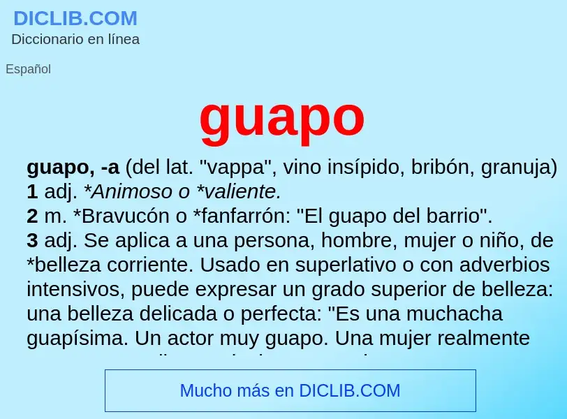 Wat is guapo - definition