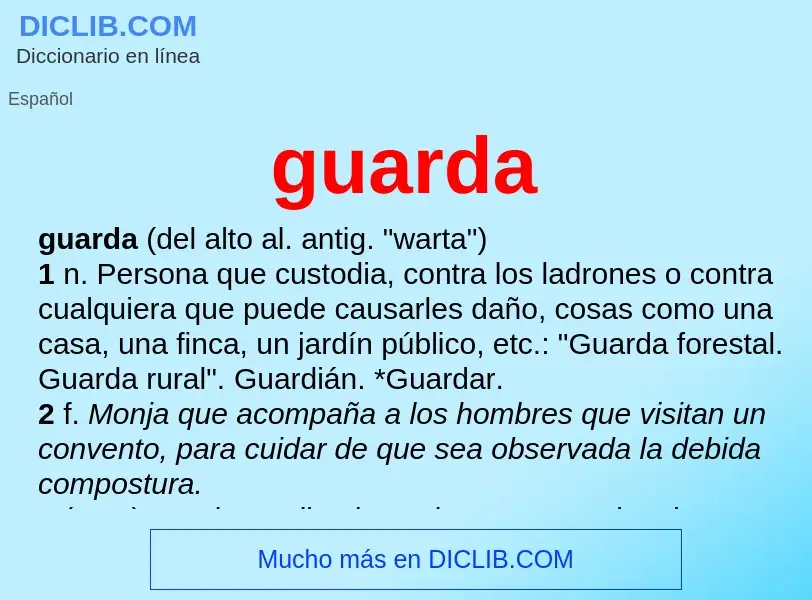 What is guarda - meaning and definition