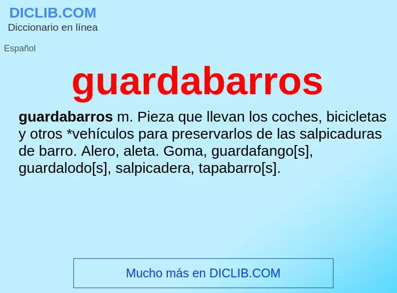 O que é guardabarros - definição, significado, conceito