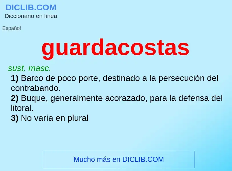 O que é guardacostas - definição, significado, conceito