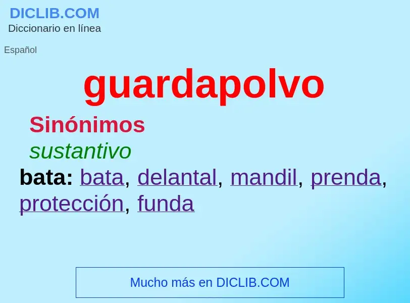 Wat is guardapolvo - definition