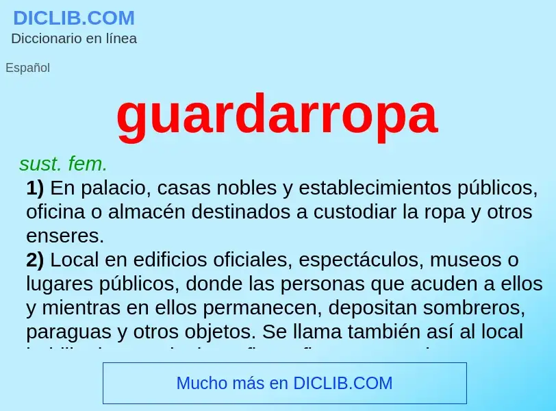 What is guardarropa - meaning and definition