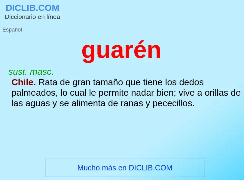 ¿Qué es guarén? - significado y definición