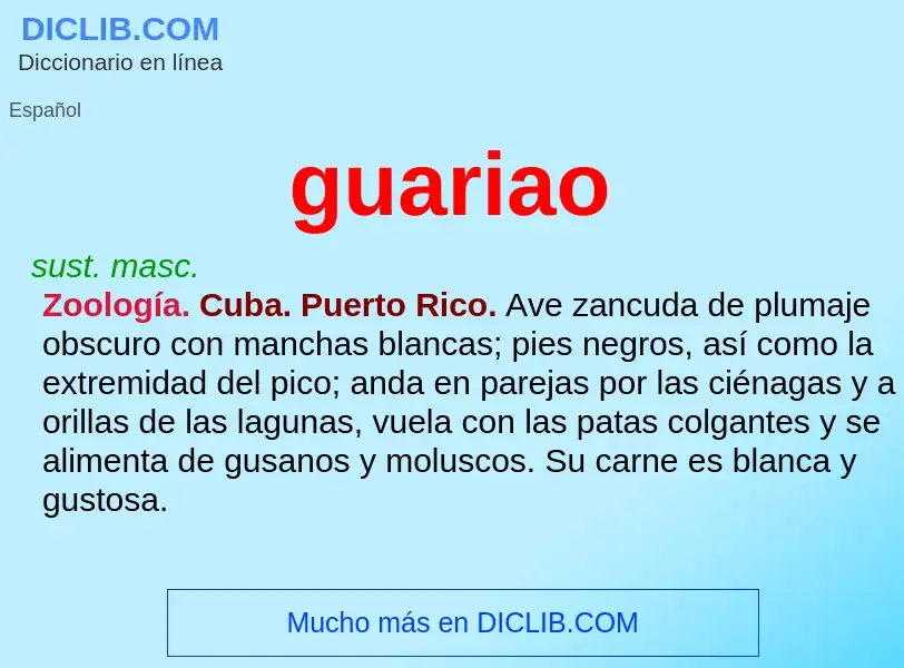 ¿Qué es guariao? - significado y definición