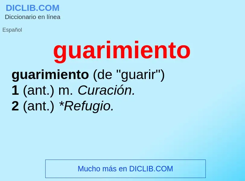 ¿Qué es guarimiento? - significado y definición