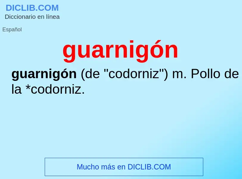 ¿Qué es guarnigón? - significado y definición