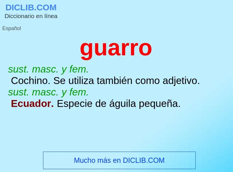 Wat is guarro - definition