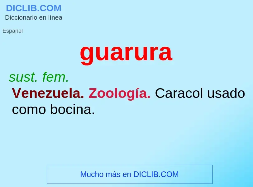 ¿Qué es guarura? - significado y definición