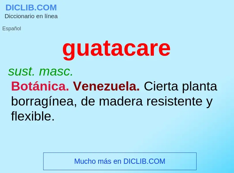 ¿Qué es guatacare? - significado y definición