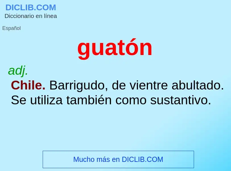 ¿Qué es guatón? - significado y definición