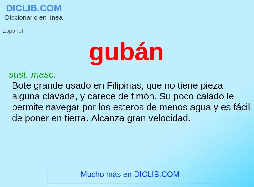 ¿Qué es gubán? - significado y definición