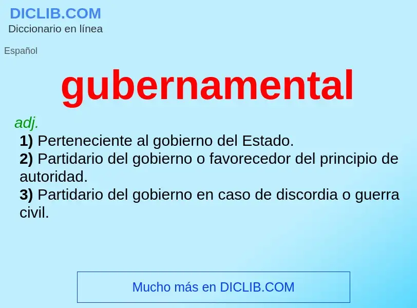 What is gubernamental - meaning and definition