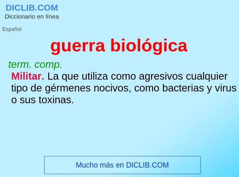 Che cos'è guerra biológica - definizione