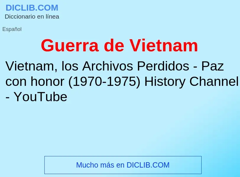 O que é Guerra de Vietnam - definição, significado, conceito