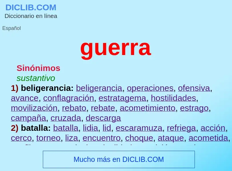 Wat is guerra - definition