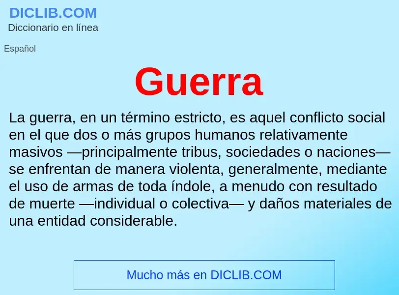 Wat is Guerra - definition