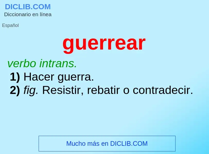 Wat is guerrear - definition