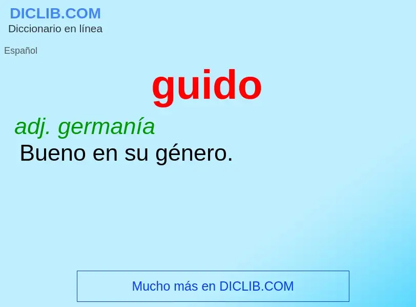 ¿Qué es guido? - significado y definición