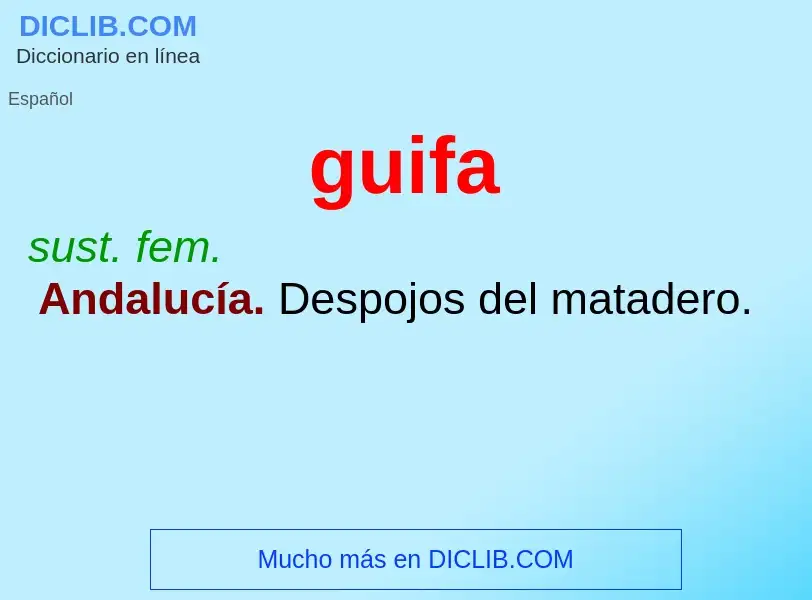 ¿Qué es guifa? - significado y definición