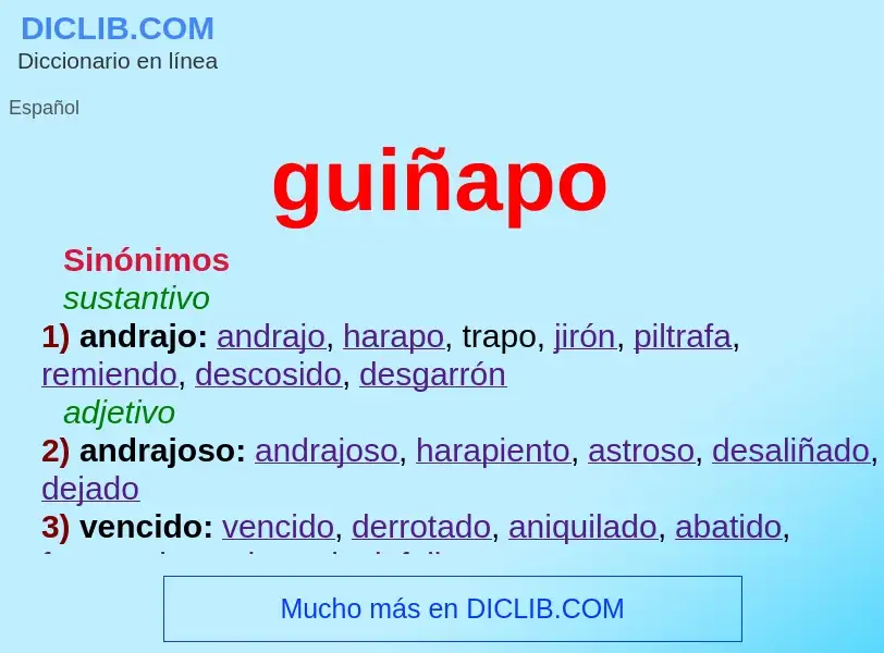 Wat is guiñapo - definition