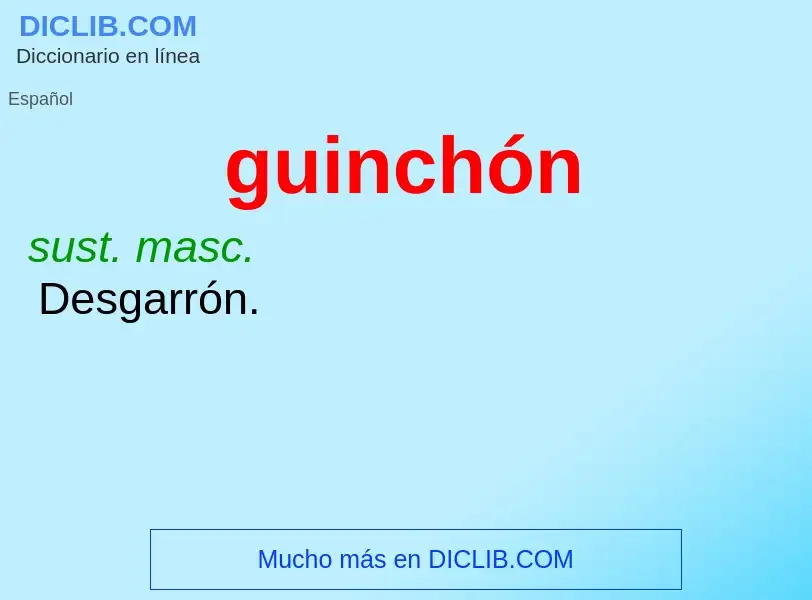 Что такое guinchón - определение