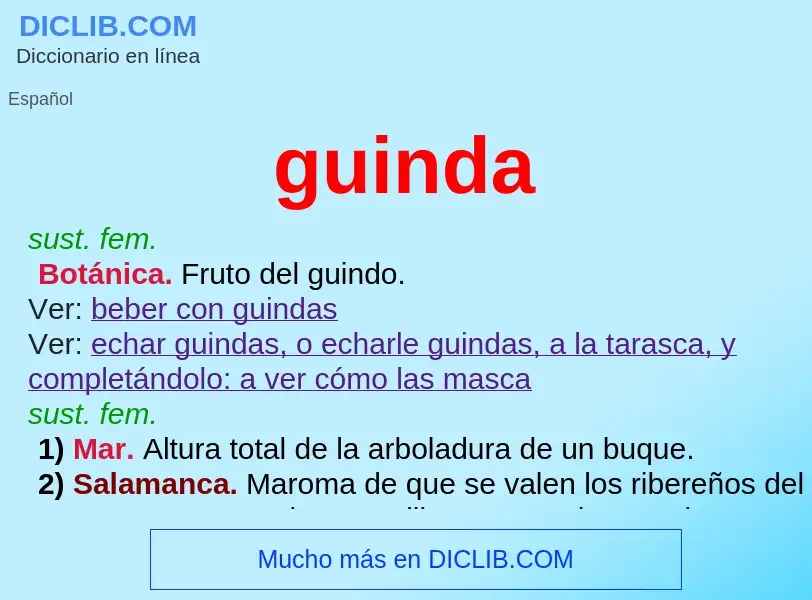 ¿Qué es guinda? - significado y definición