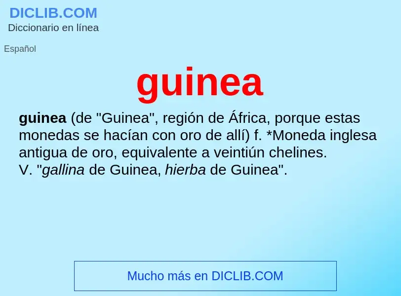 Τι είναι guinea - ορισμός