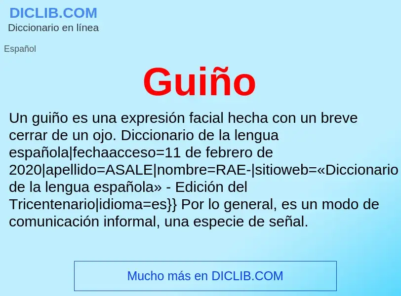 What is Guiño - meaning and definition