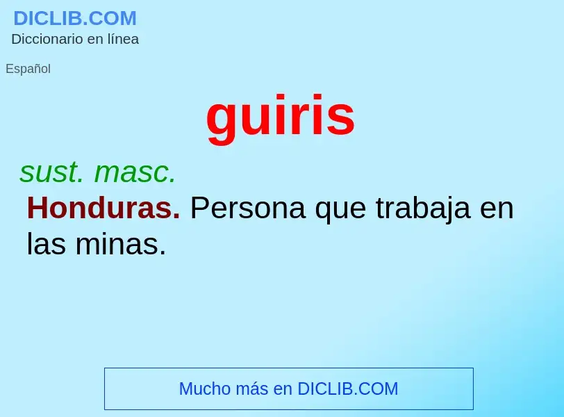 ¿Qué es guiris? - significado y definición