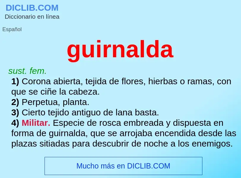 What is guirnalda - meaning and definition