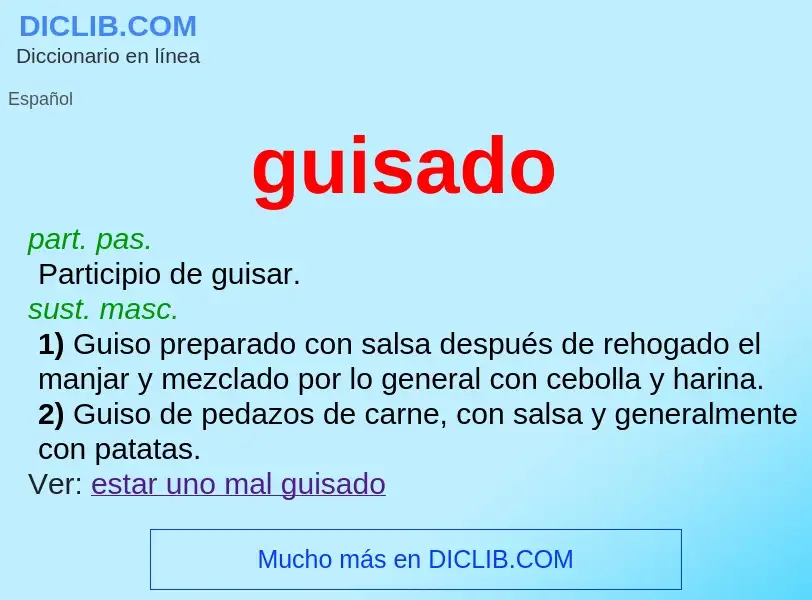 What is guisado - meaning and definition