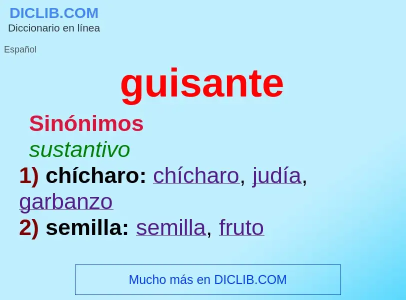 O que é guisante - definição, significado, conceito