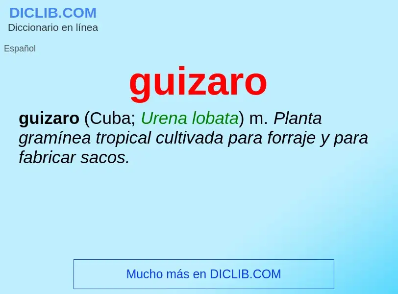 ¿Qué es guizaro? - significado y definición