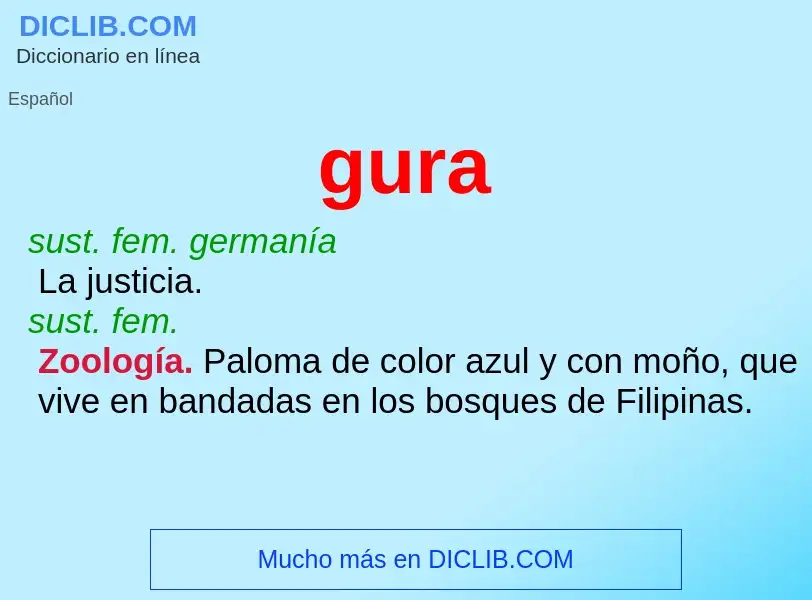 O que é gura - definição, significado, conceito