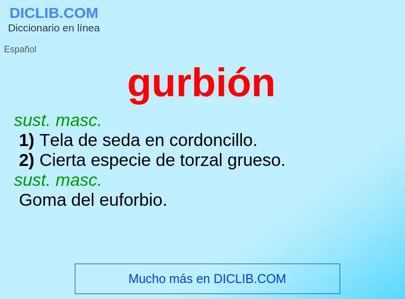 O que é gurbión - definição, significado, conceito