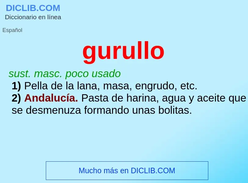 O que é gurullo - definição, significado, conceito