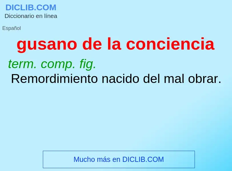 What is gusano de la conciencia - definition