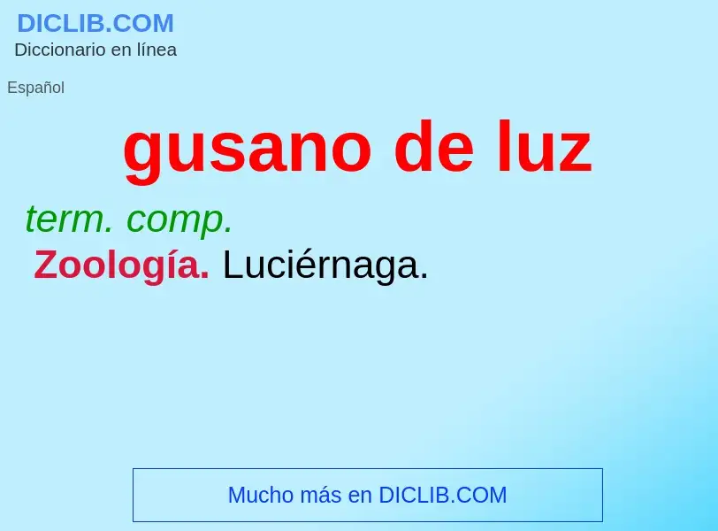 Che cos'è gusano de luz - definizione